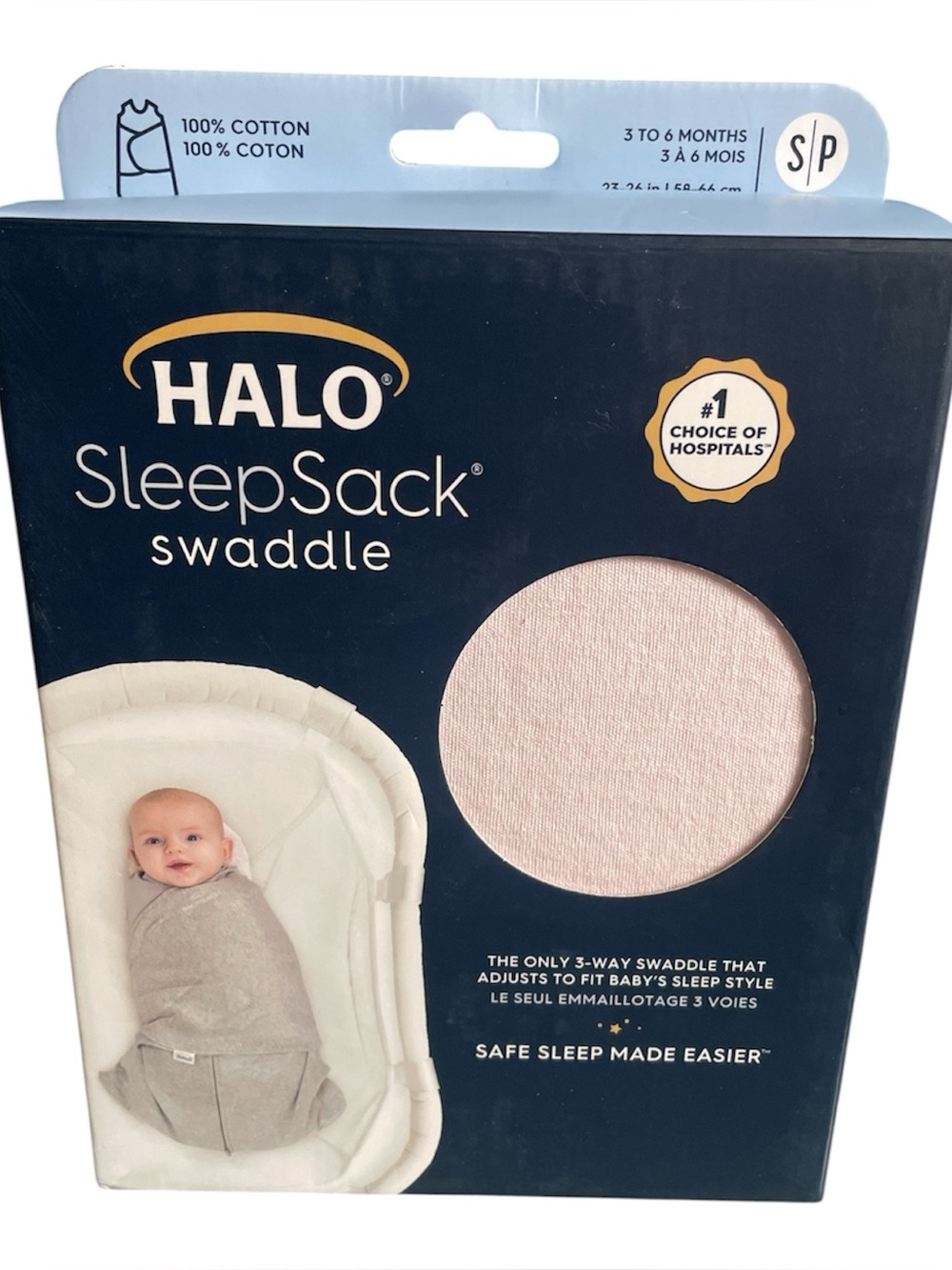 HALO SleepSack Swaddle – Size Small (3–6 Months) pink new in box